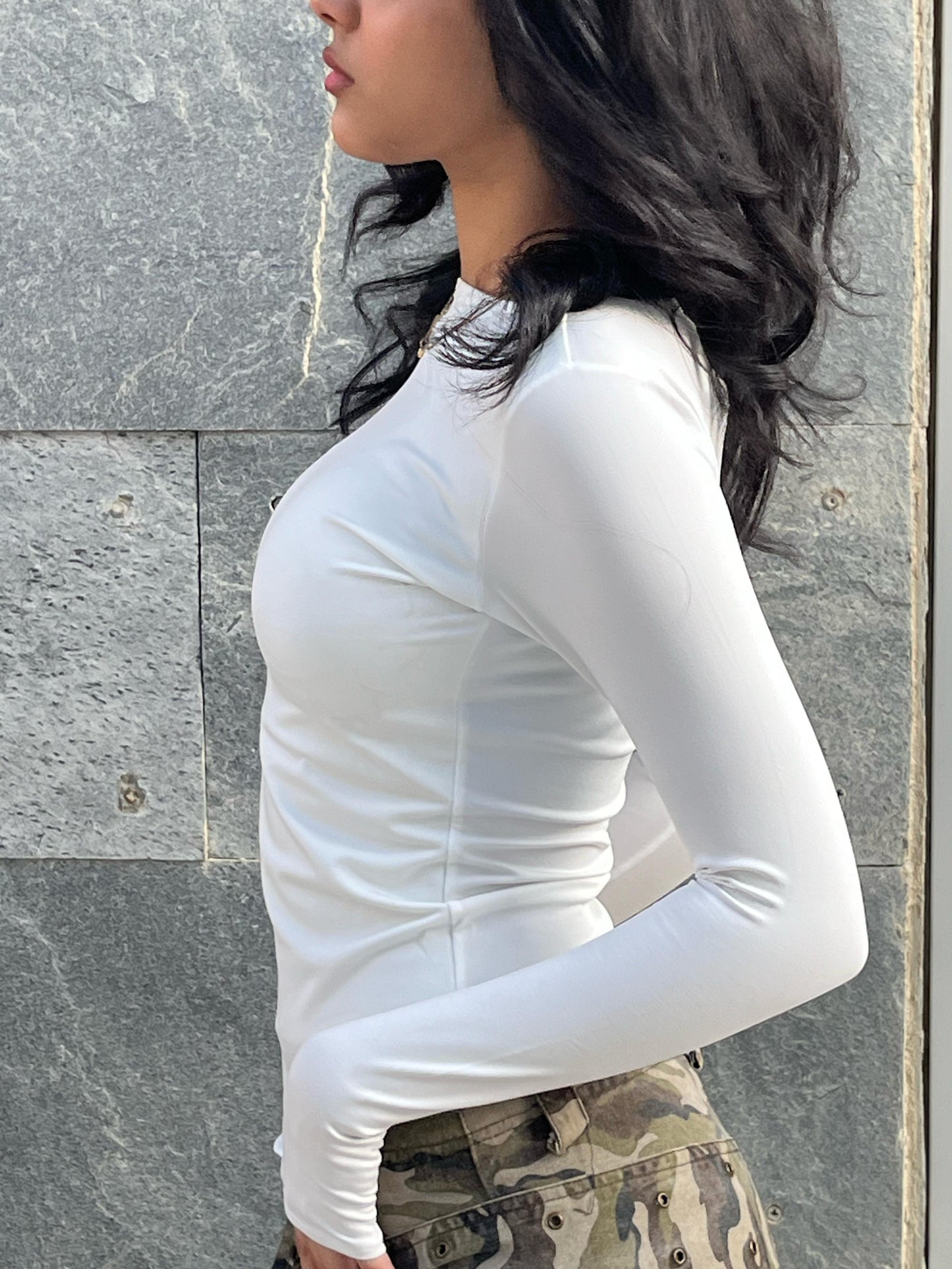Boat Neck Long Sleeves Top