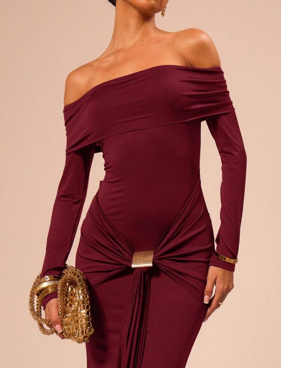 Musera Off Shoulder Lon Dress | immediate
