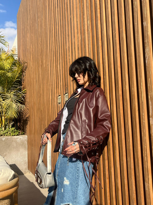 Burgundy Leather Jacket