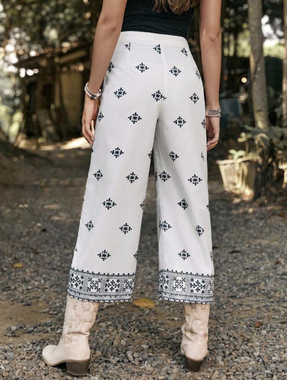Geometric Printed Long Pants | immediate